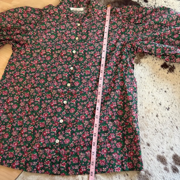 DOEN Prima Top Amelie Floral Liberty Fabric Long Sleeve Button Down Ruffle Sz XS - Picture 11 of 11